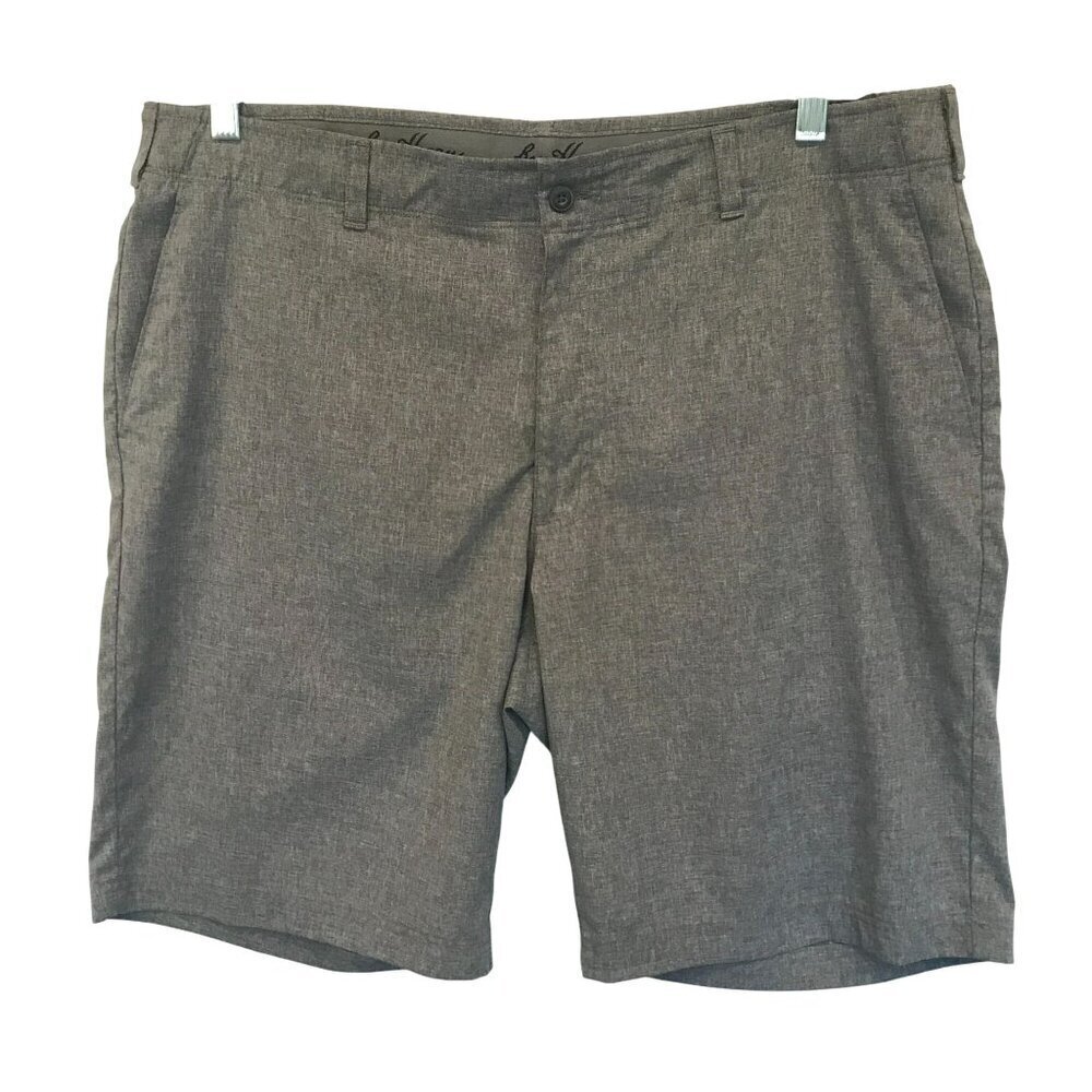 Ben Hogan Men's Flat Front Bermuda Golf Shorts Size 40 in Gray Activewear